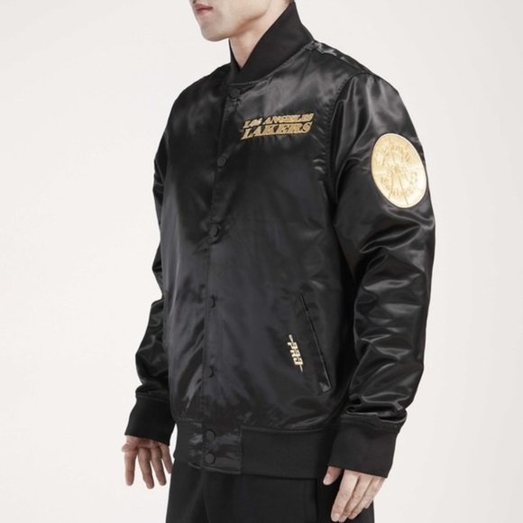 Pro Standard Men's Los Angeles Lakers Satin Jacket Black Size L NEW WITH TAGS! - Picture 4 of 5